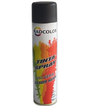TINTA SPRAY PRETO SEMI-FOSCO RADNAQ